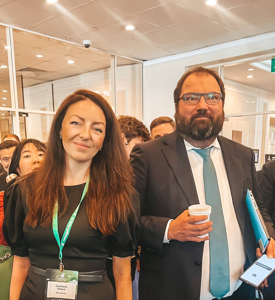 Максут Шадаев, Министр цифрового развития, связи и массовых коммуникаций РФ и Елена Силкина, управляющий партнер SILA Union